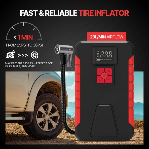Powerful Portable Jump Starter And Air Pump