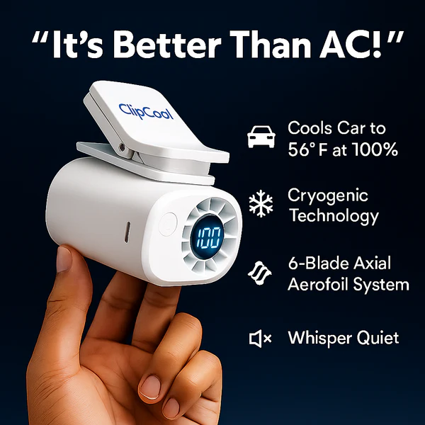 UltraCool Clip-On Car Fan | Portable Airflow Relief