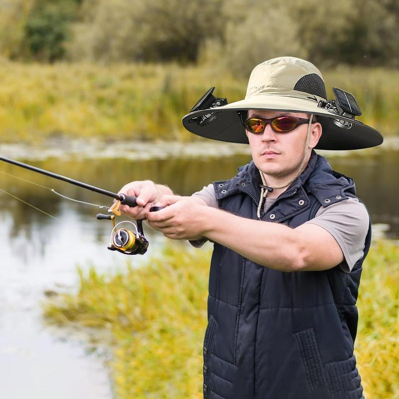Innovative Solar-Powered Cooling Hat With Wide Brim