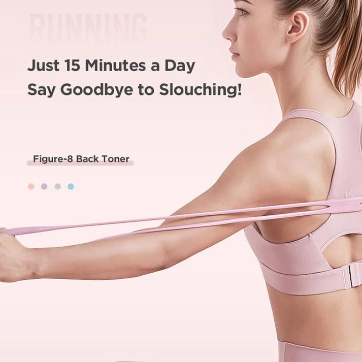Flexible 8-Shaped Silicone Resistance Band With Massage Grip