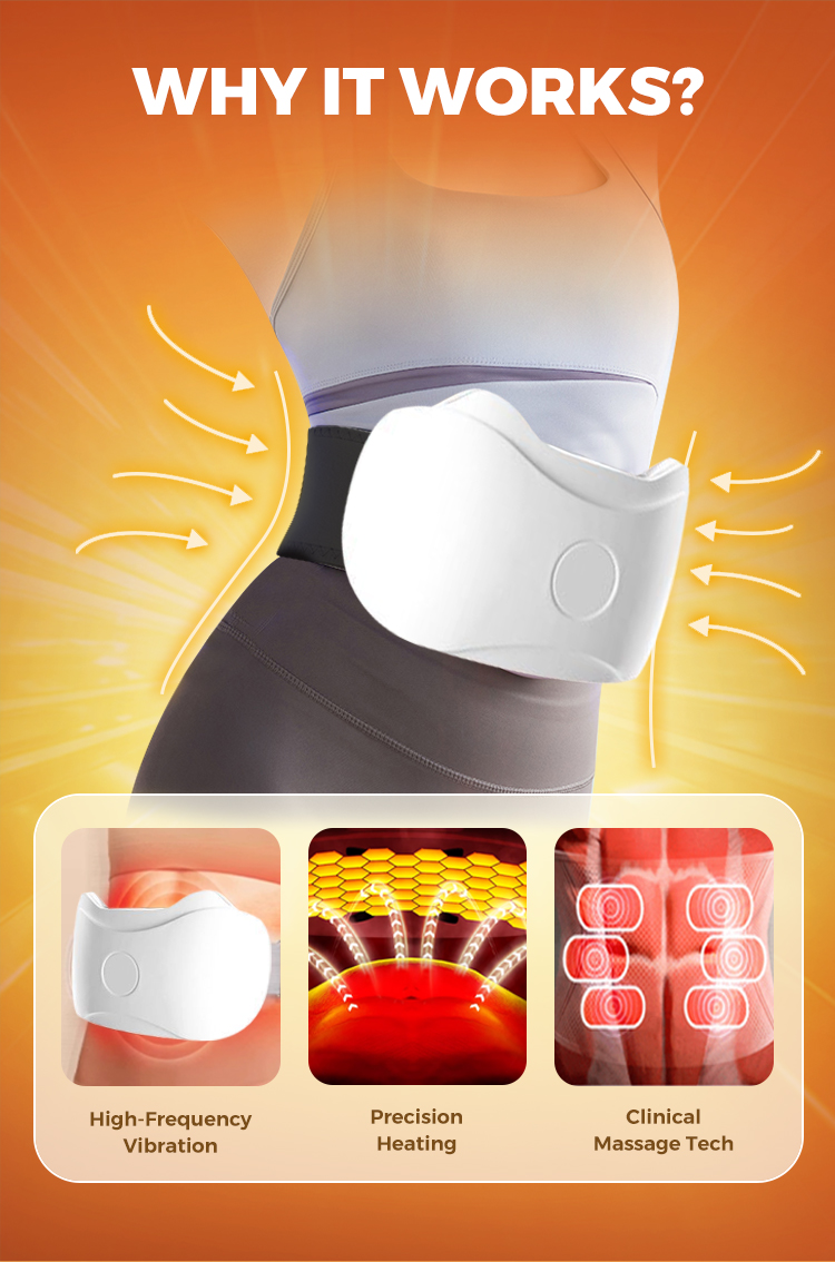 Slimming Heated Abdominal Belt For Fat Burn & Bloating Relief