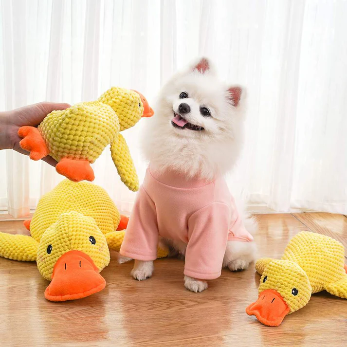Soothing Plush Companion Duck Toy For Dogs