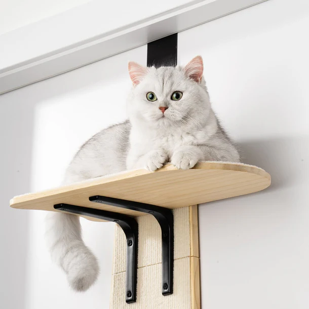 TallTrek Vertical Door-Mounted Cat Tree | Space-Saving Multi-Level Climber