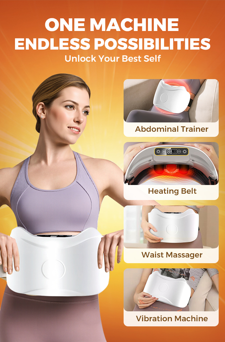 Slimming Heated Abdominal Belt For Fat Burn & Bloating Relief