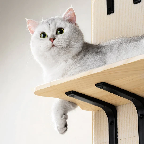 TallTrek Vertical Door-Mounted Cat Tree | Space-Saving Multi-Level Climber