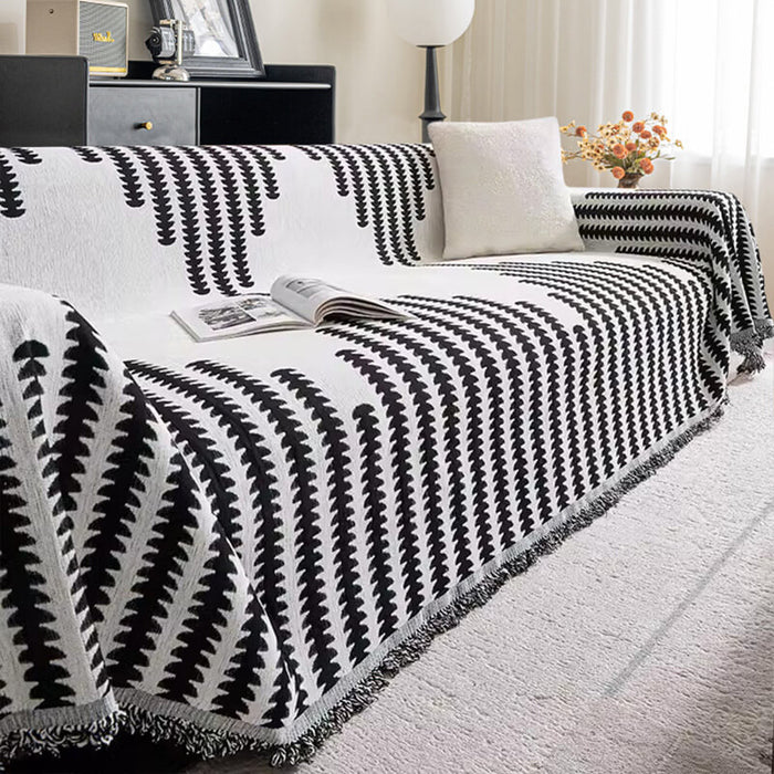 VelvetGuard Reversible Chenille Sofa Cover | All-Season, Anti-Scratch Protection