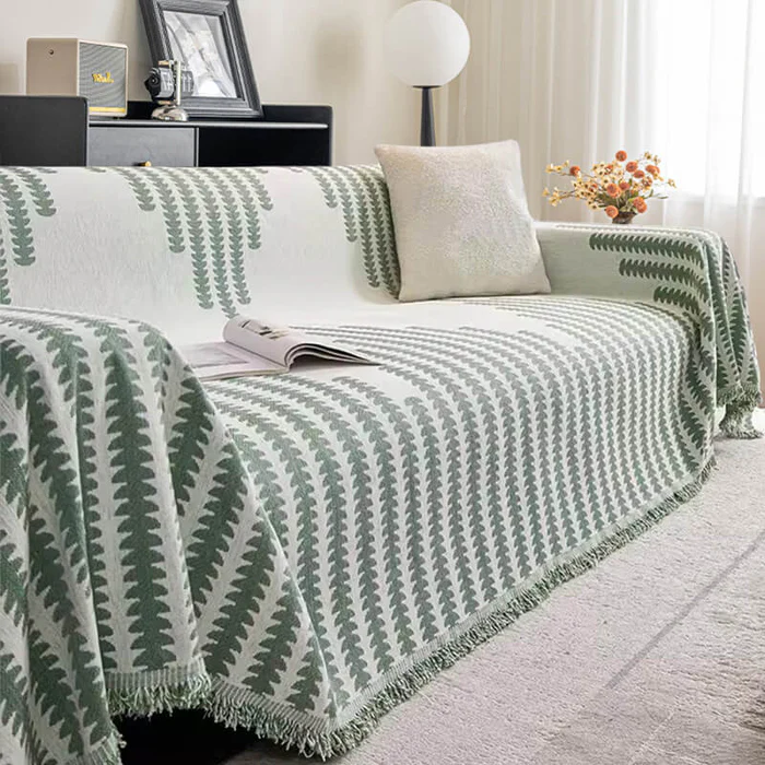VelvetGuard Reversible Chenille Sofa Cover | All-Season, Anti-Scratch Protection