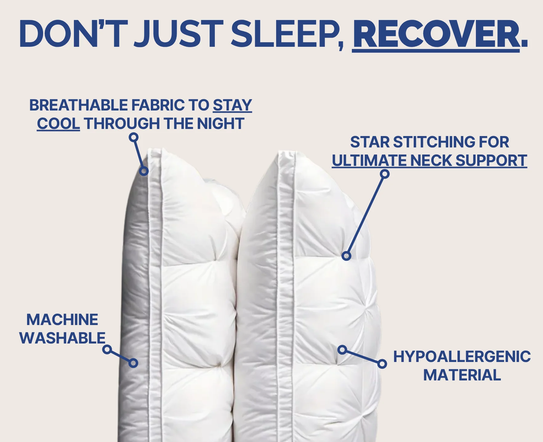 Ultra Soft Supportive Bao Pillow For Deep Restful Sleep