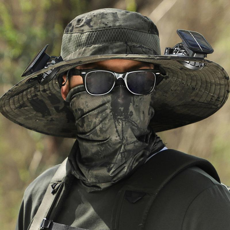 Innovative Solar-Powered Cooling Hat With Wide Brim