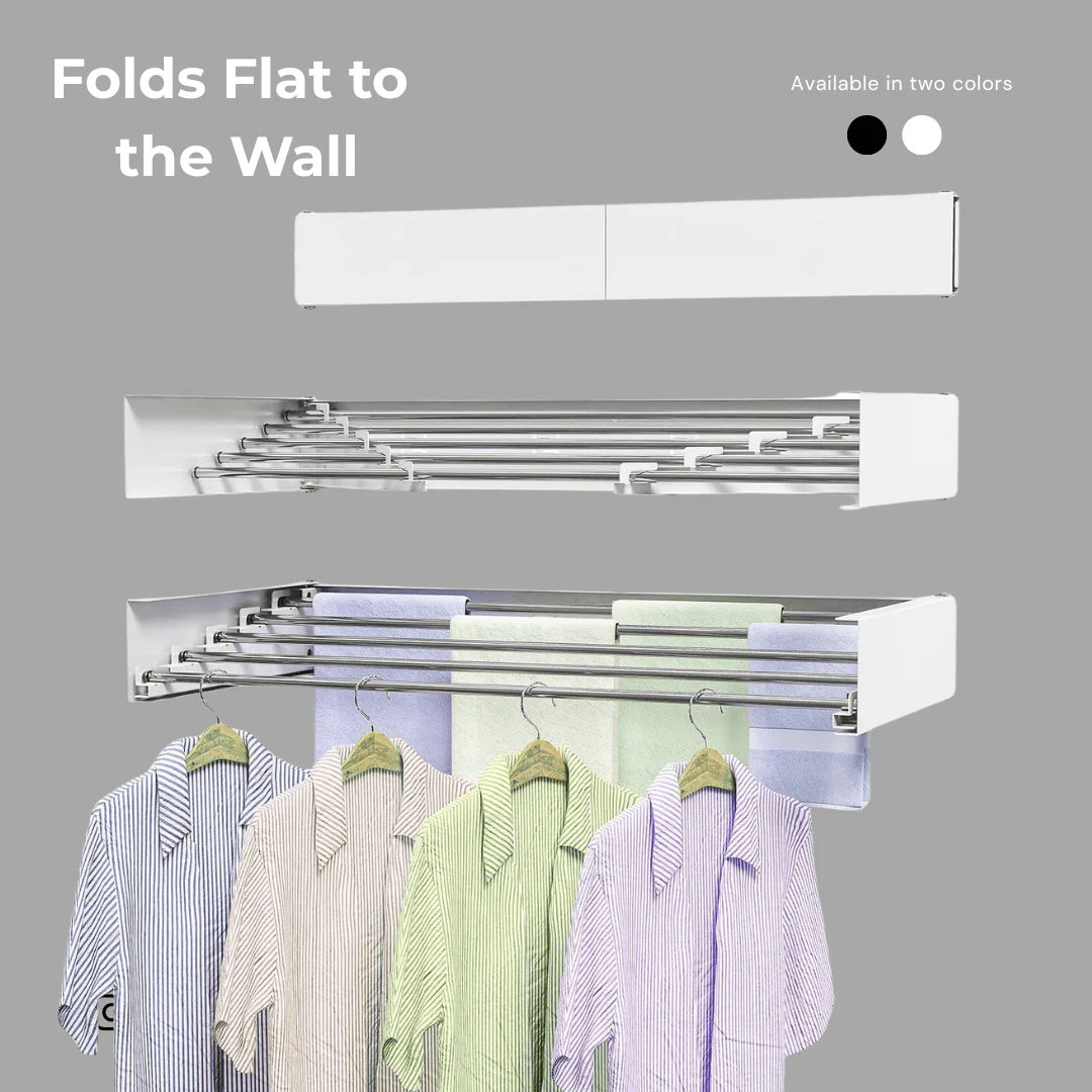 Compact Wall-Mounted Drying Rack