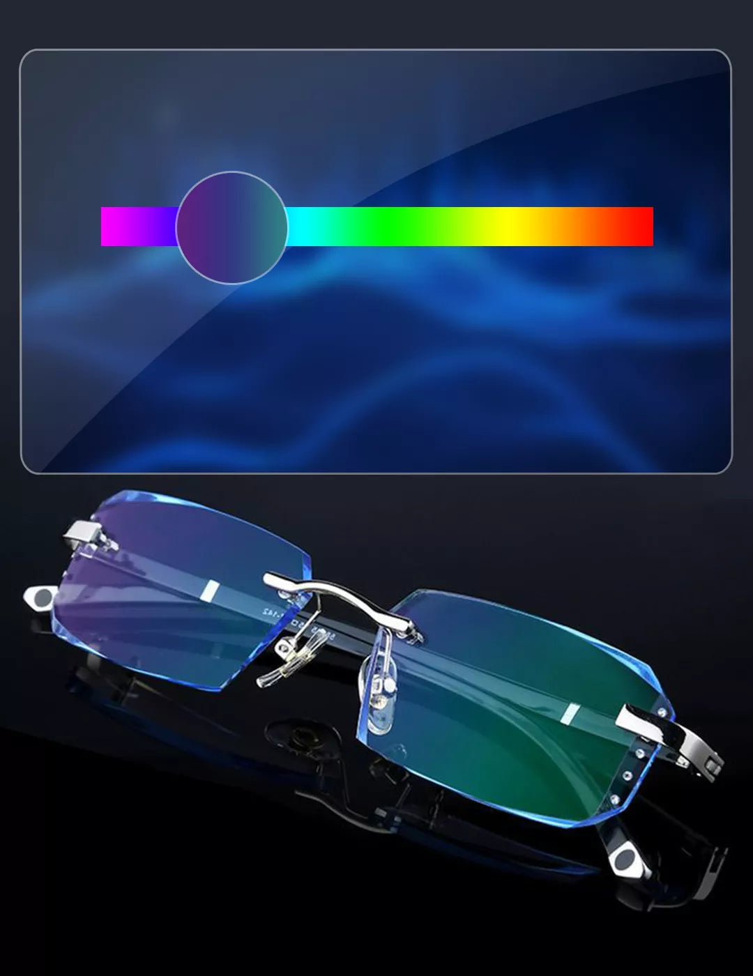 Superior Anti-Blue Light Progressive Reading Glasses | Dual Use Protection