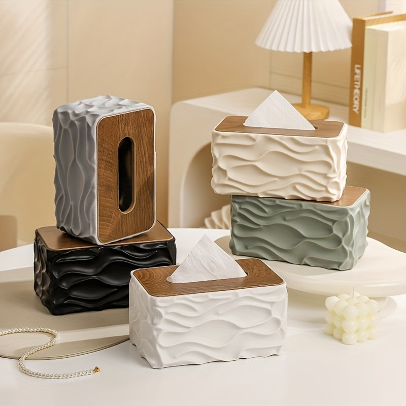 Modern Minimalist Tissue Box Cover | Stylish Square Tissue Holder