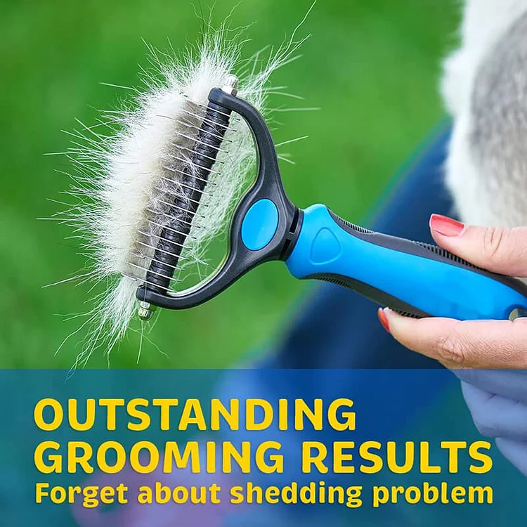 Dual-Head Deshedding Grooming Brush
