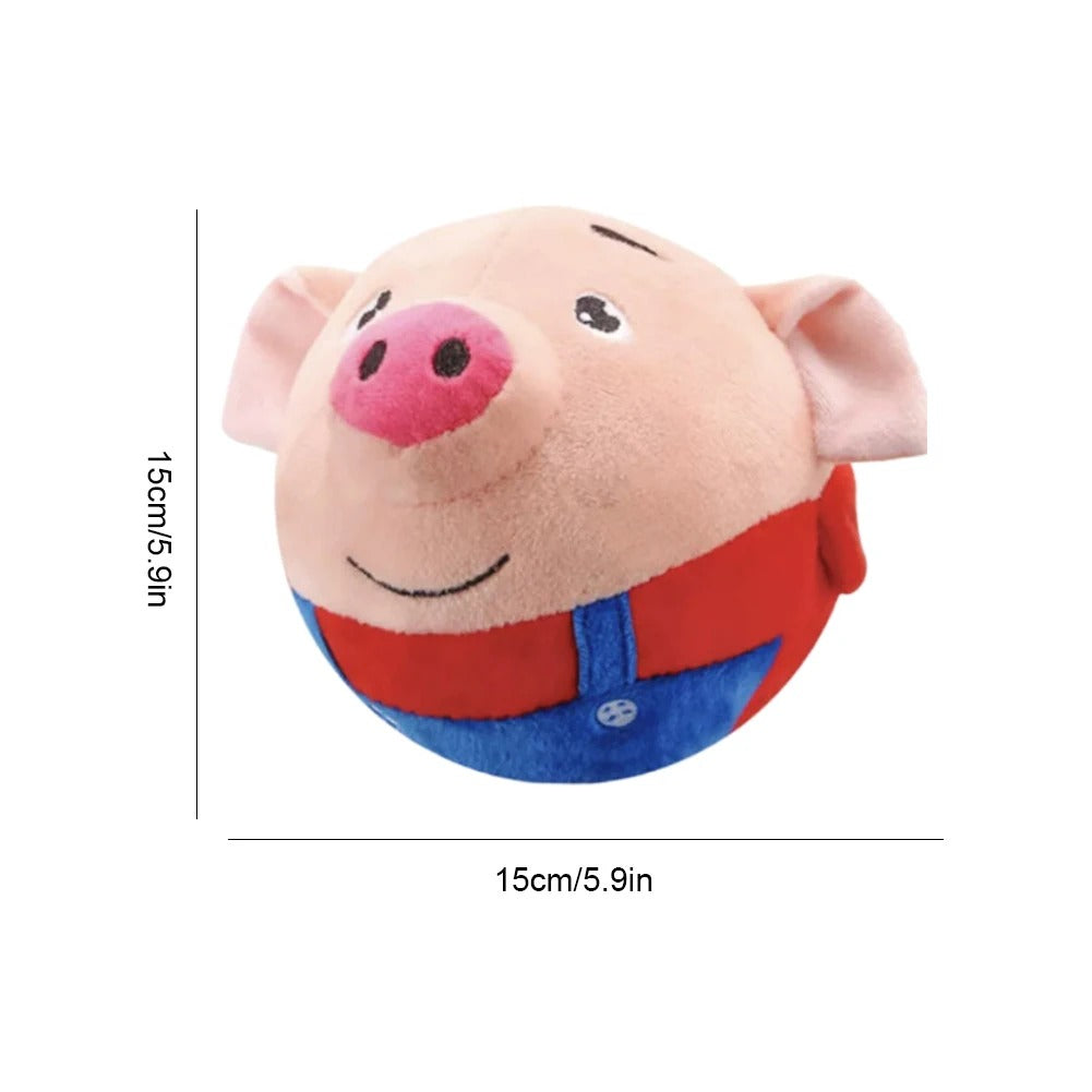 Fun & Interactive Bouncing Pig Dog Toy - Rechargeable, Motion-Activated Playtime