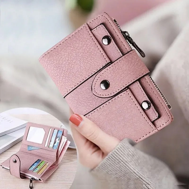 Women's Vegan Leather Multi-Compartment Wallet with Card Holder