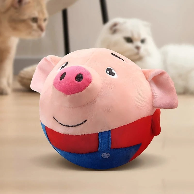 Fun & Interactive Bouncing Pig Dog Toy - Rechargeable, Motion-Activated Playtime