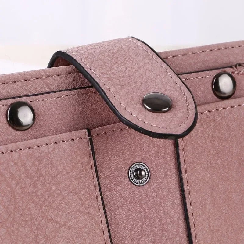 Women's Vegan Leather Multi-Compartment Wallet with Card Holder