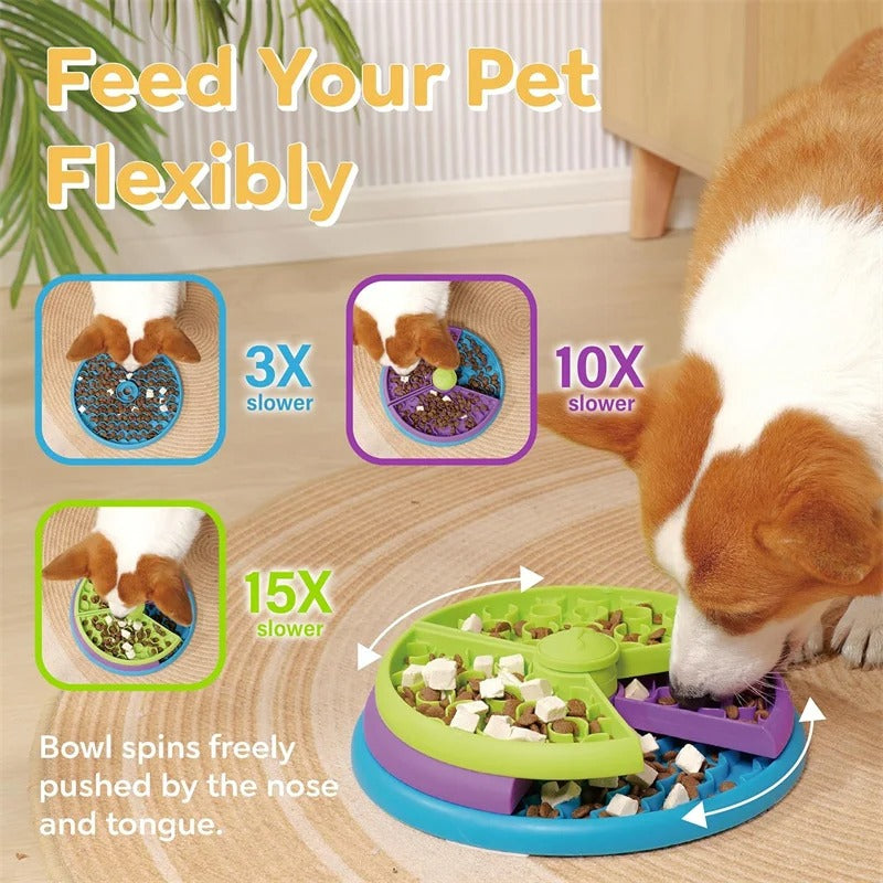 SnifferTurner | Interactive Rotating Dog Bowl for Mental Stimulation & Healthier Eating