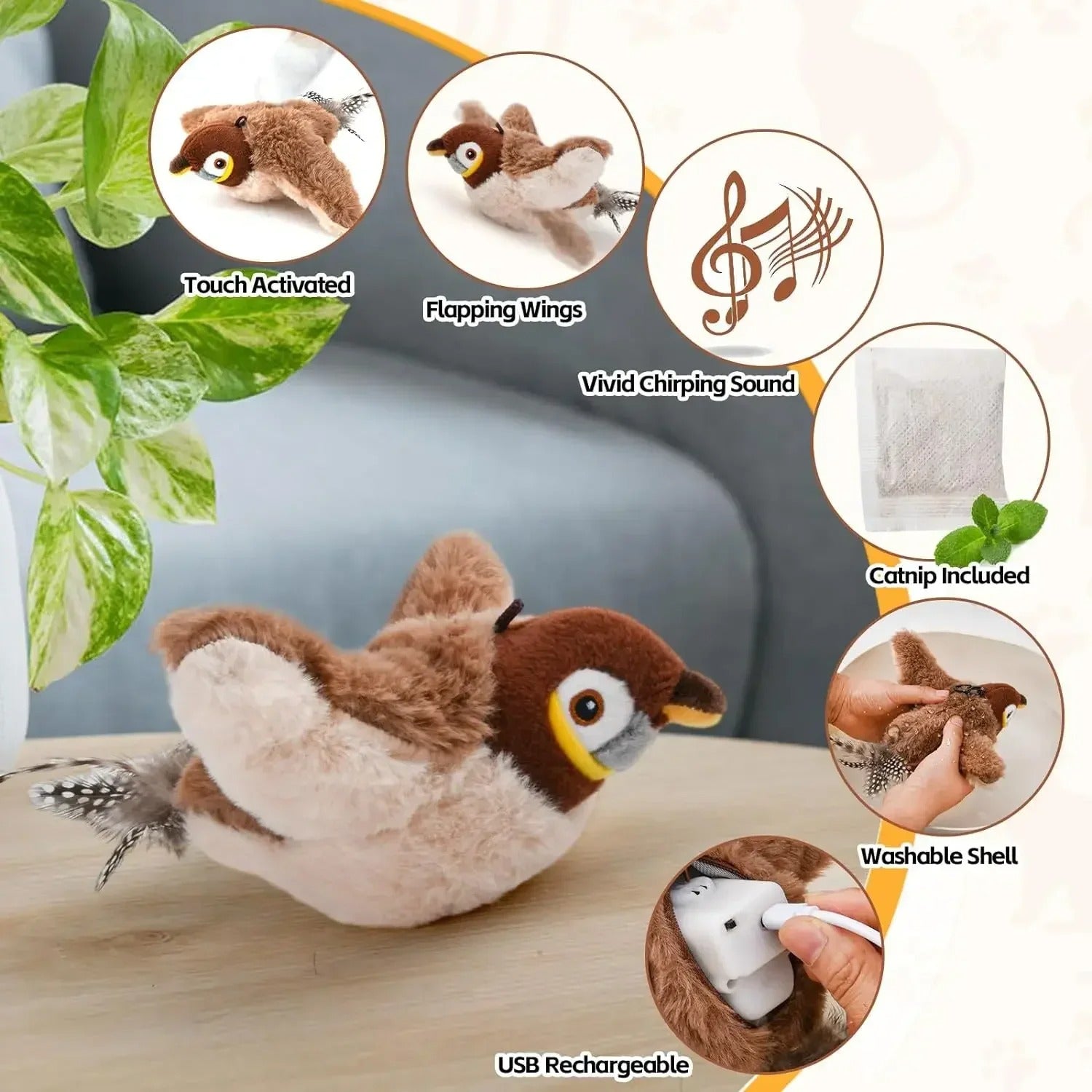 Engaging Flying Bird Toy For Cats | Sustainable and fun