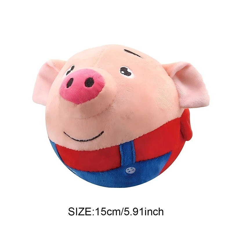 Fun & Interactive Bouncing Pig Dog Toy - Rechargeable, Motion-Activated Playtime