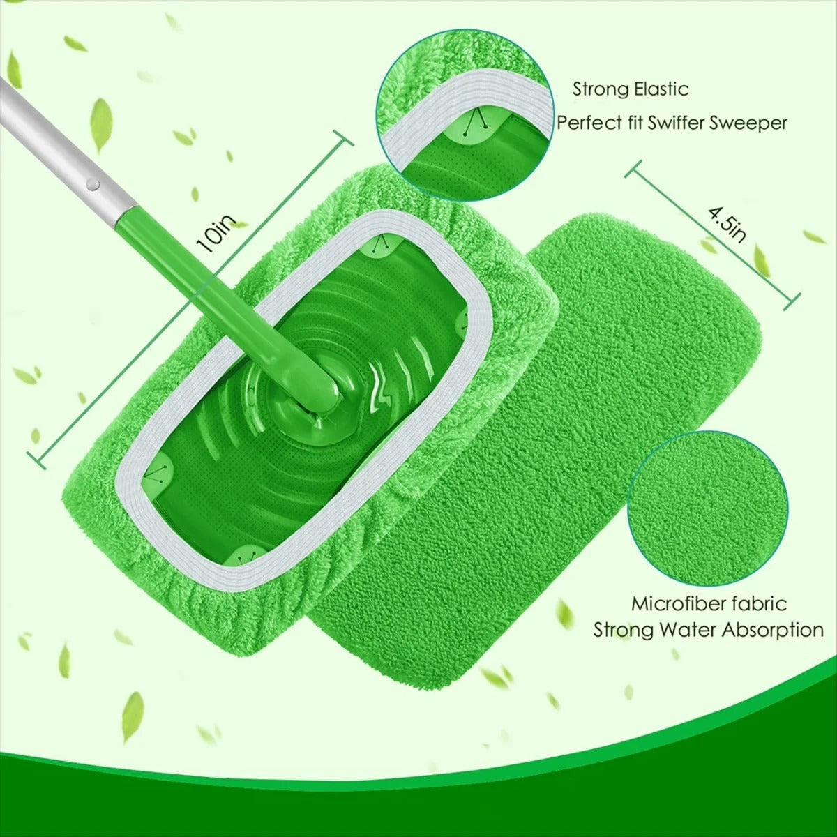 GreenSweep Reusable Mop Cloths | Eco-Friendly Cleaning for Swiffer Mops