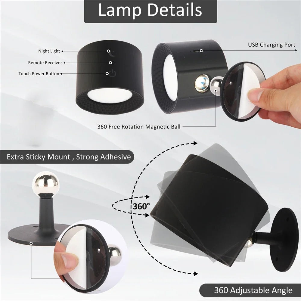 LED Wall Light Remote Sconces