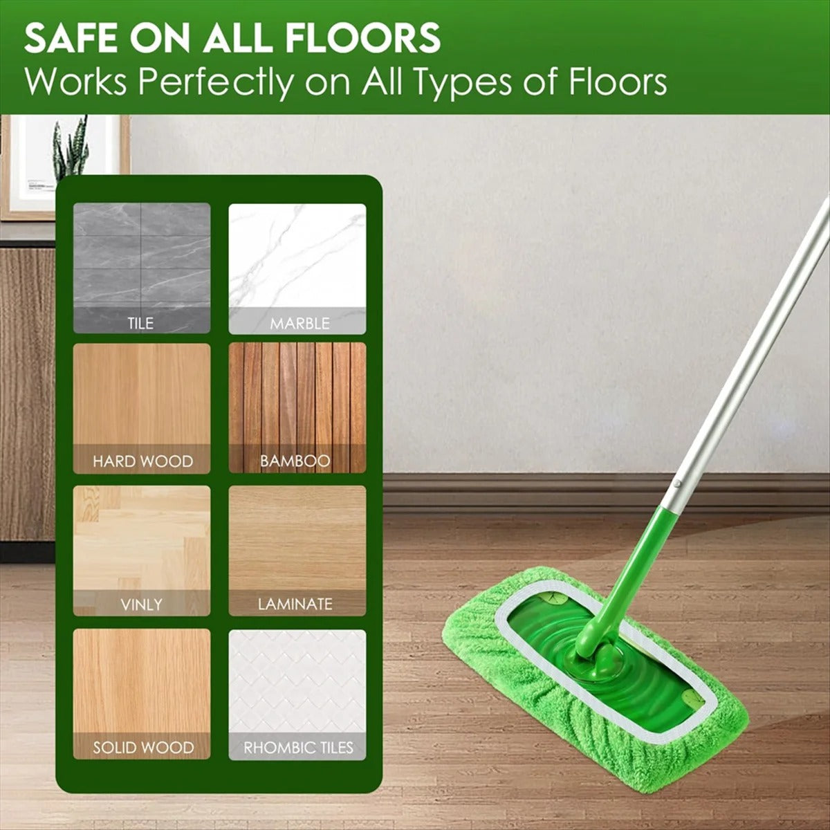 GreenSweep Reusable Mop Cloths | Eco-Friendly Cleaning for Swiffer Mops