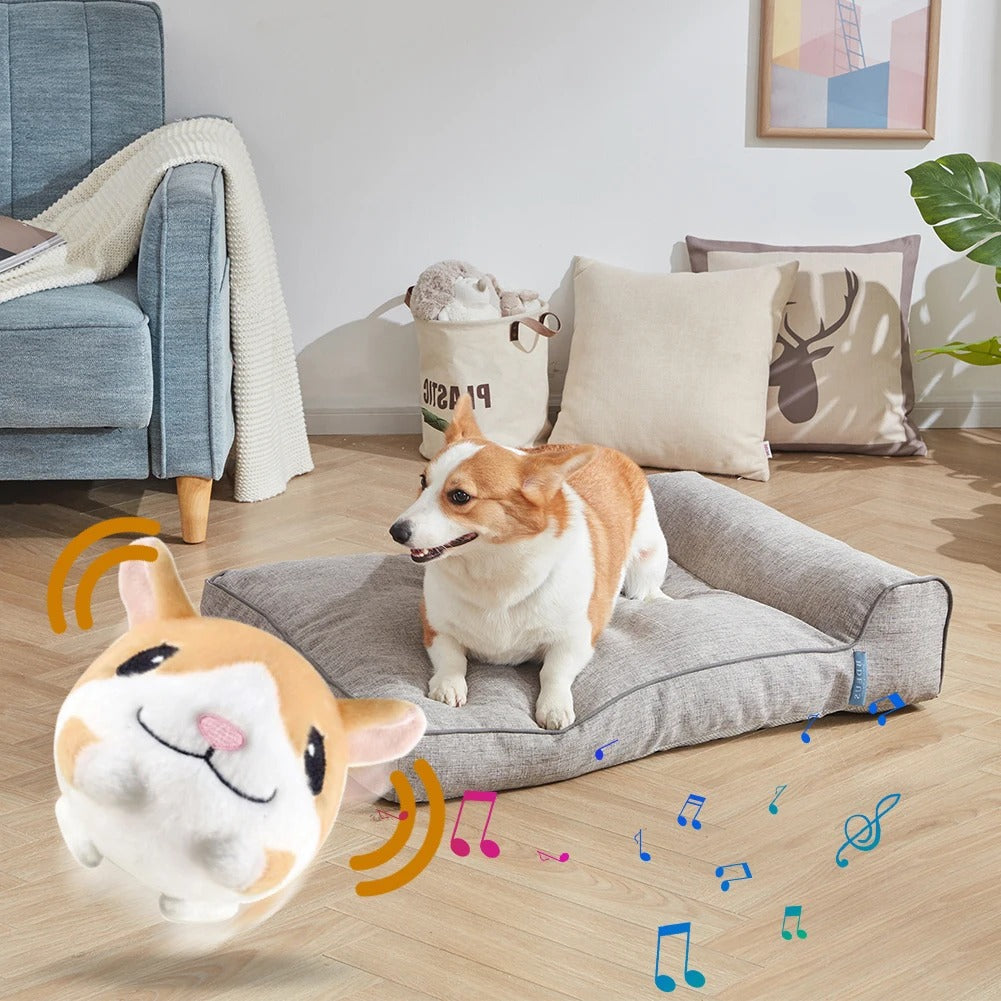 Fun & Interactive Bouncing Pig Dog Toy - Rechargeable, Motion-Activated Playtime