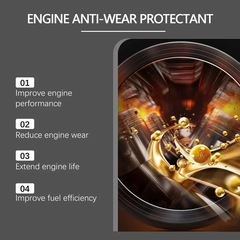 Powerful Engine Anti-Wear Protection Agent - Noise Reduction & Shock Absorption