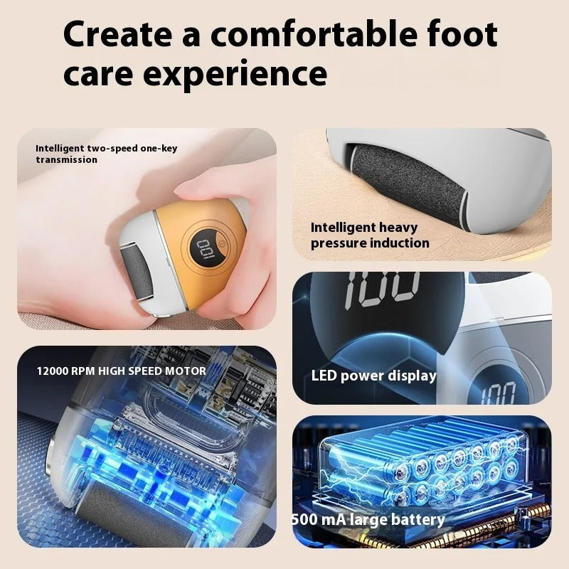 Efficient Electric Foot Grinder | Rechargeable Callus Remover & Dead Skin Trimmer