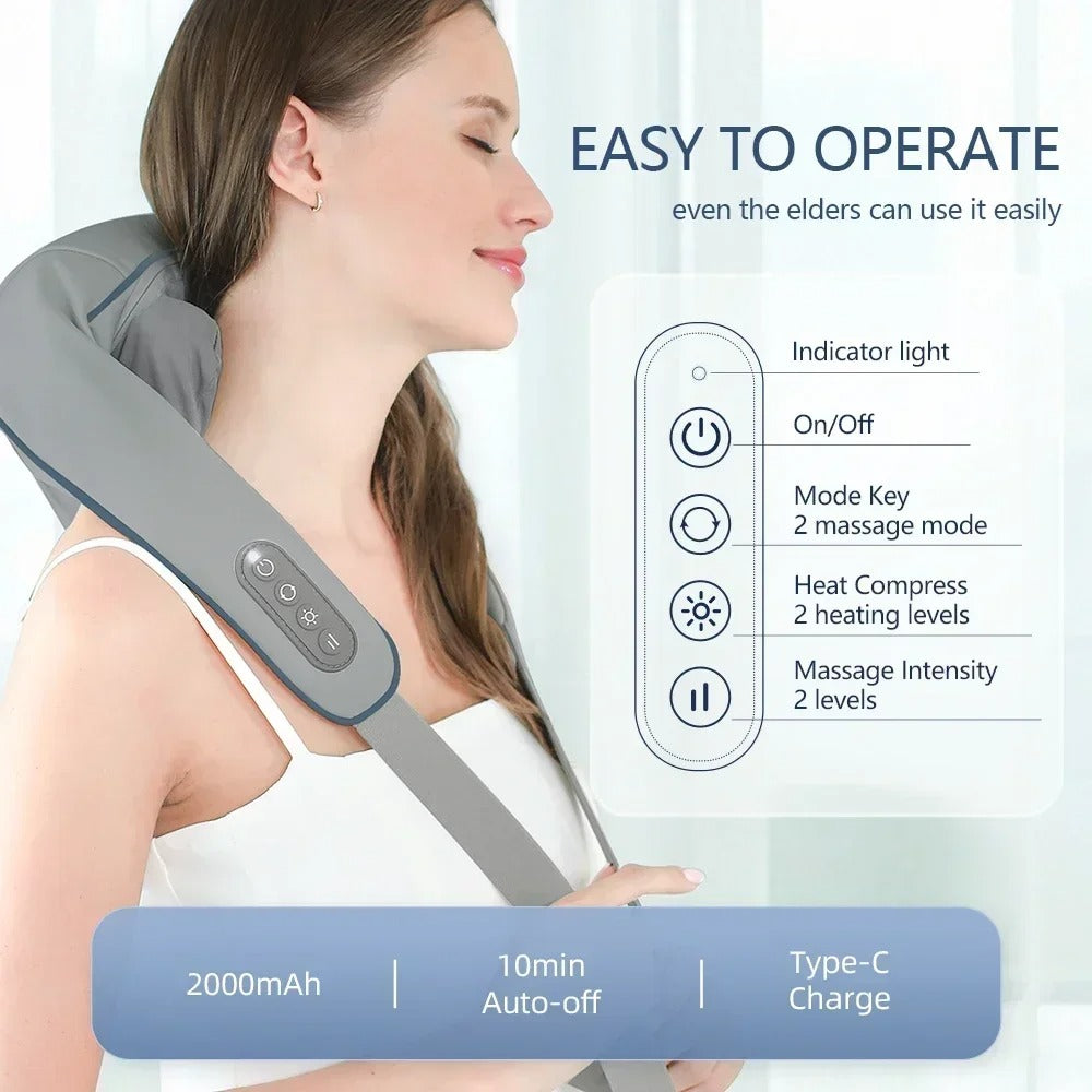 ZenSoothe | Therapeutic Neck & Shoulder Massager with Heat Therapy