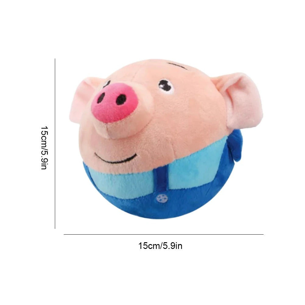 Fun & Interactive Bouncing Pig Dog Toy - Rechargeable, Motion-Activated Playtime