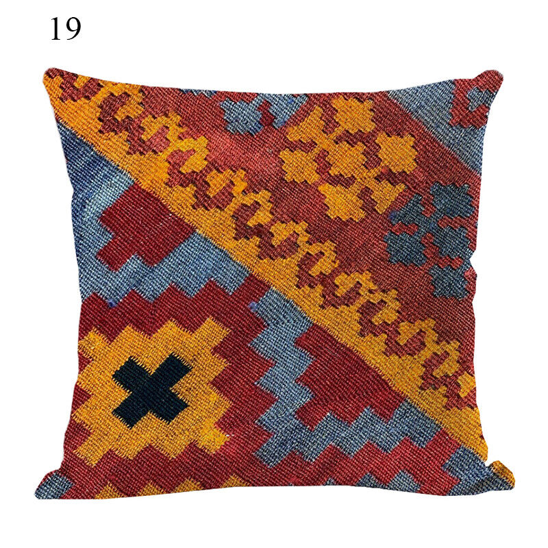 Ethnic Boho Mandala Print Linen Throw Pillow Case Sofa Cushion Cover Home Decor!