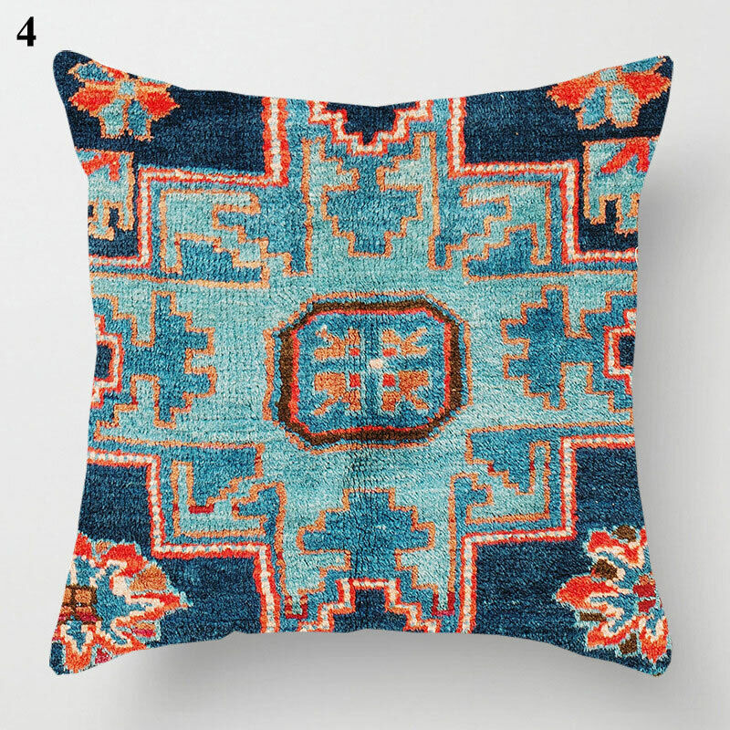 Ethnic Boho Mandala Print Linen Throw Pillow Case Sofa Cushion Cover Home Decor!