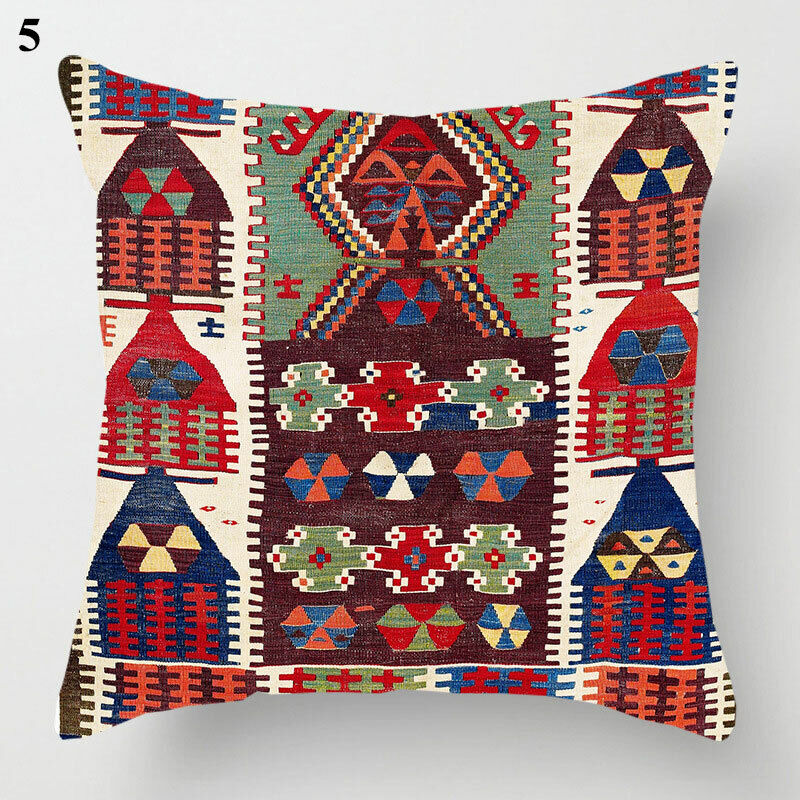 Ethnic Boho Mandala Print Linen Throw Pillow Case Sofa Cushion Cover Home Decor!
