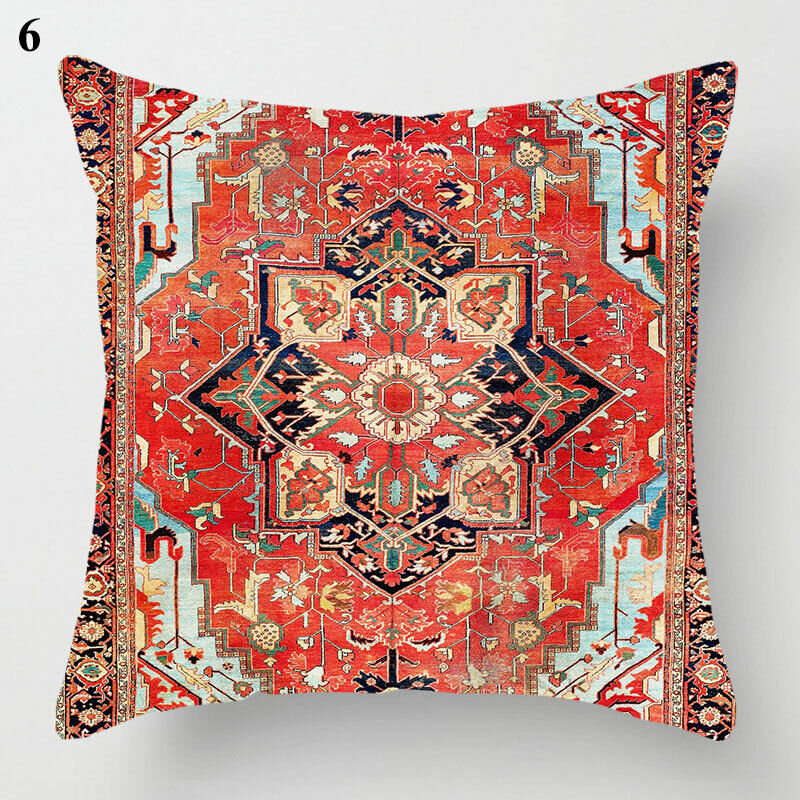 Ethnic Boho Mandala Print Linen Throw Pillow Case Sofa Cushion Cover Home Decor!