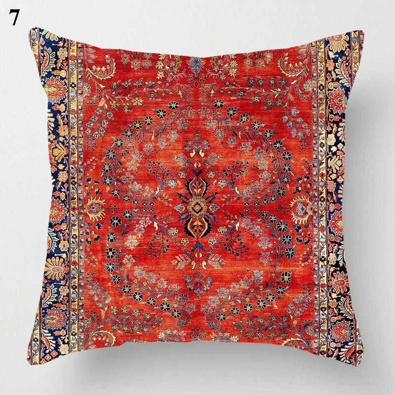 Ethnic Boho Mandala Print Linen Throw Pillow Case Sofa Cushion Cover Home Decor!