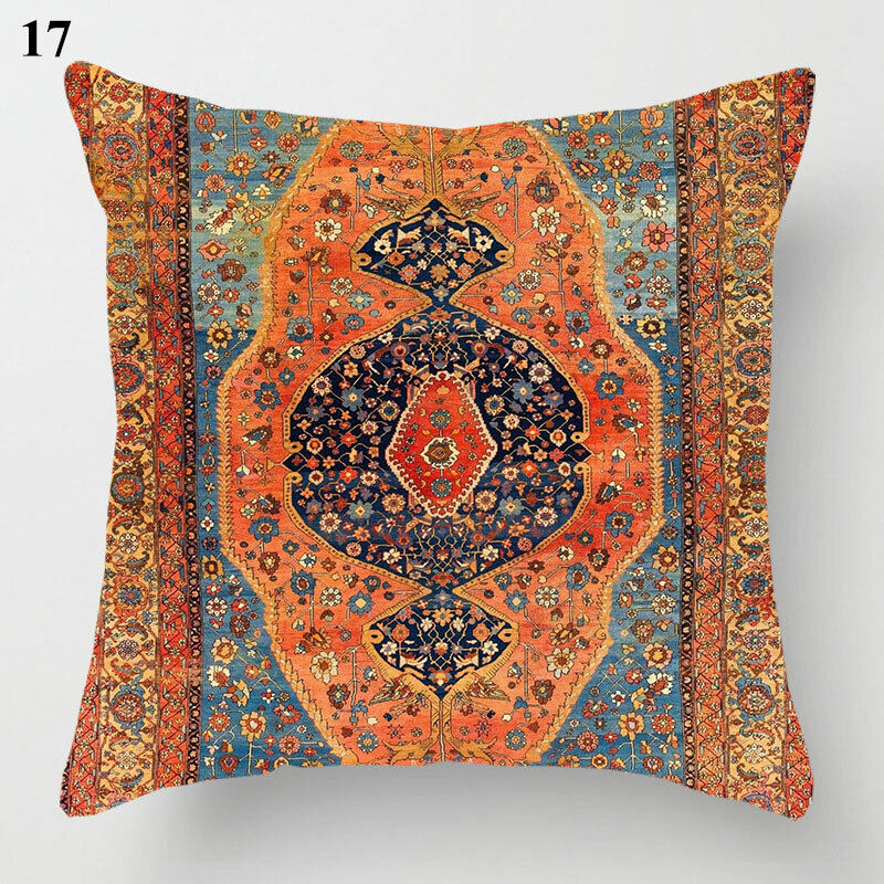 Ethnic Boho Mandala Print Linen Throw Pillow Case Sofa Cushion Cover Home Decor!