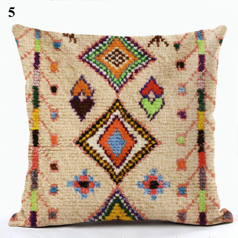 Ethnic Boho Mandala Print Linen Throw Pillow Case Sofa Cushion Cover Home Decor!