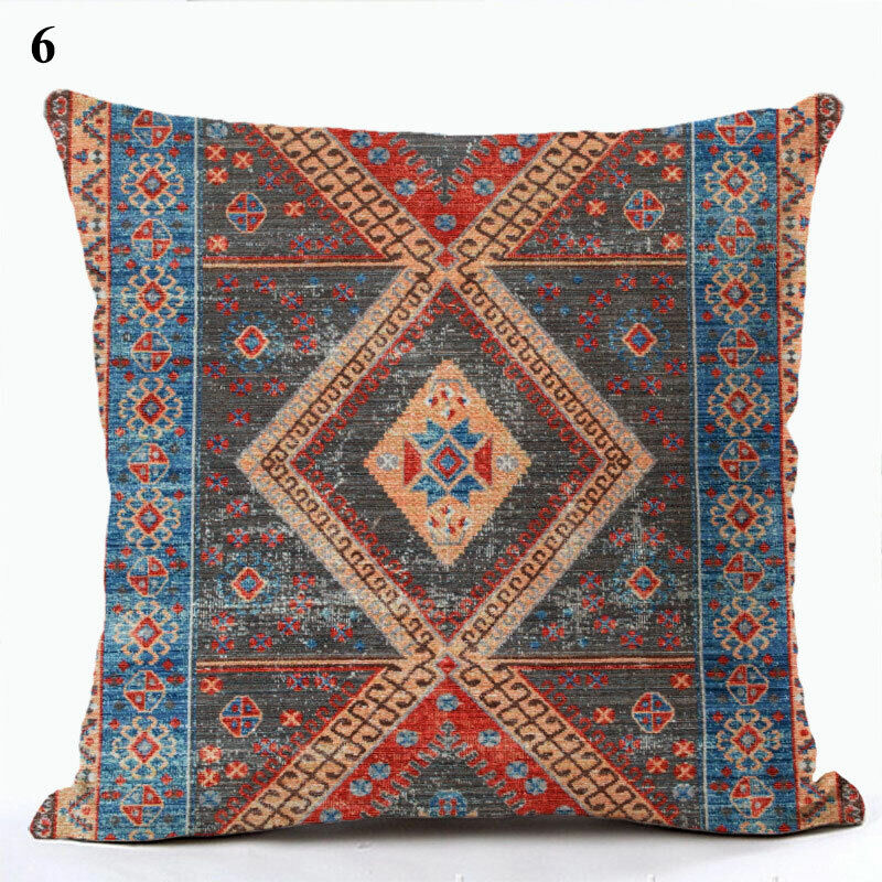 Ethnic Boho Mandala Print Linen Throw Pillow Case Sofa Cushion Cover Home Decor!