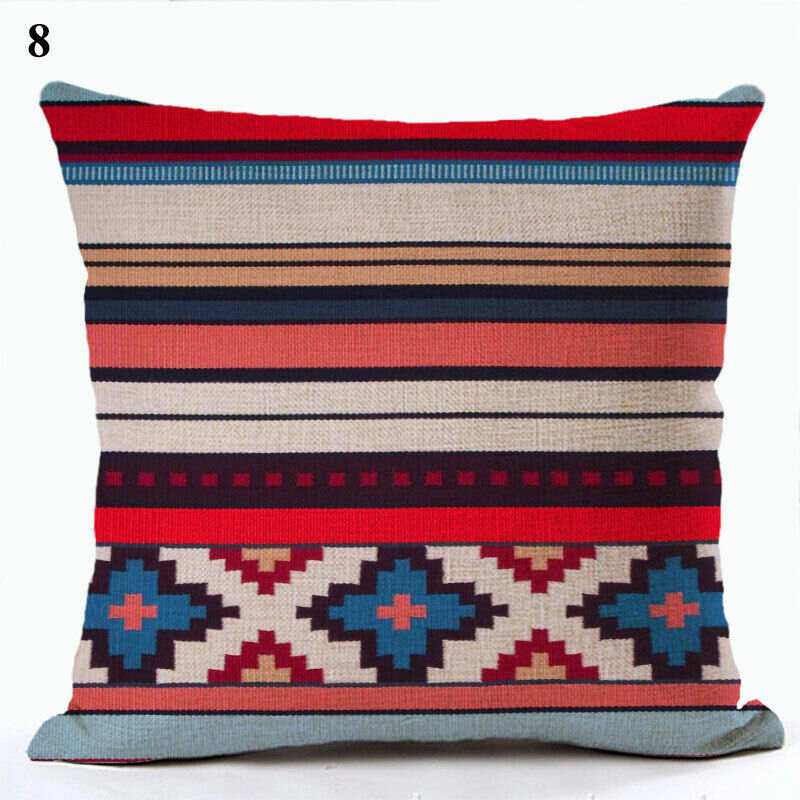 Ethnic Boho Mandala Print Linen Throw Pillow Case Sofa Cushion Cover Home Decor!