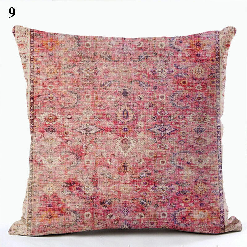 Ethnic Boho Mandala Print Linen Throw Pillow Case Sofa Cushion Cover Home Decor!