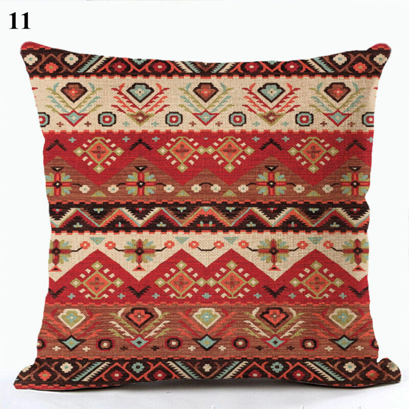 Ethnic Boho Mandala Print Linen Throw Pillow Case Sofa Cushion Cover Home Decor!