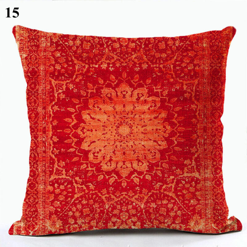 Ethnic Boho Mandala Print Linen Throw Pillow Case Sofa Cushion Cover Home Decor!