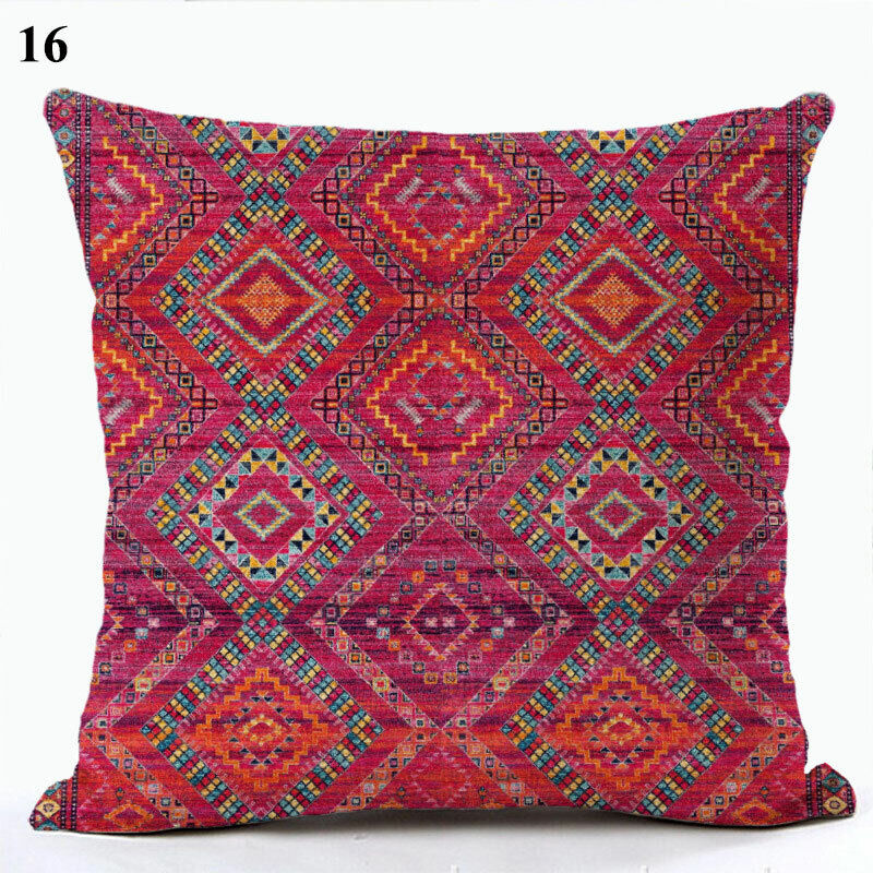 Ethnic Boho Mandala Print Linen Throw Pillow Case Sofa Cushion Cover Home Decor!