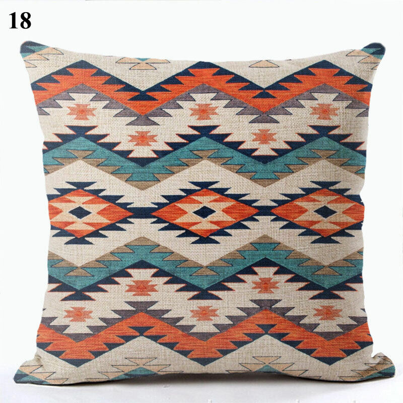 Ethnic Boho Mandala Print Linen Throw Pillow Case Sofa Cushion Cover Home Decor!
