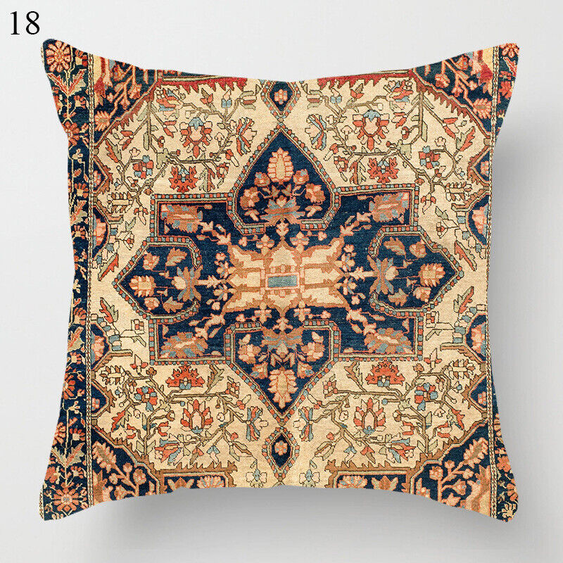 Ethnic Boho Mandala Print Linen Throw Pillow Case Sofa Cushion Cover Home Decor!