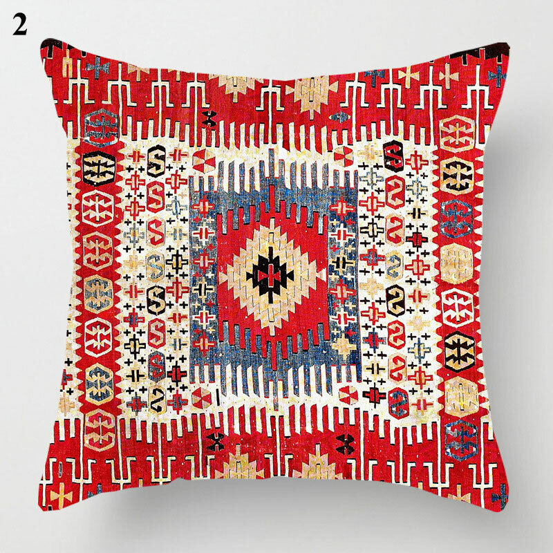 Ethnic Boho Mandala Print Linen Throw Pillow Case Sofa Cushion Cover Home Decor!