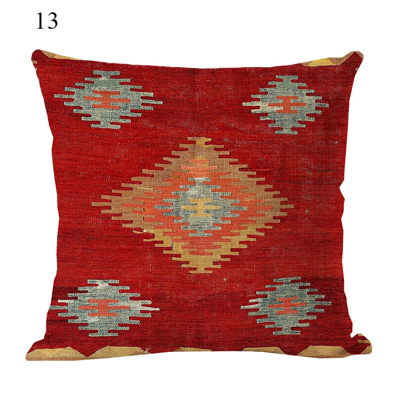 Ethnic Boho Mandala Print Linen Throw Pillow Case Sofa Cushion Cover Home Decor!