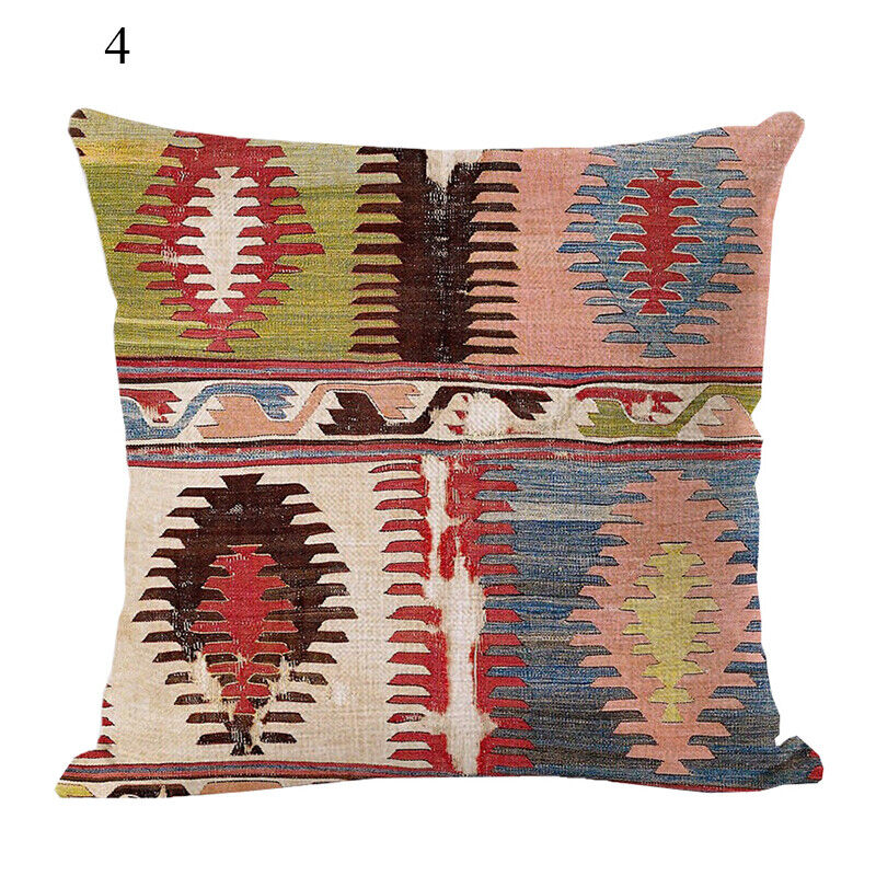 Ethnic Boho Mandala Print Linen Throw Pillow Case Sofa Cushion Cover Home Decor!
